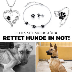 925 Sterling Silber Hundepfote Schmuck – Rette Hunde in Not